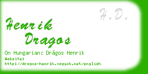 henrik dragos business card
