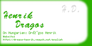 henrik dragos business card